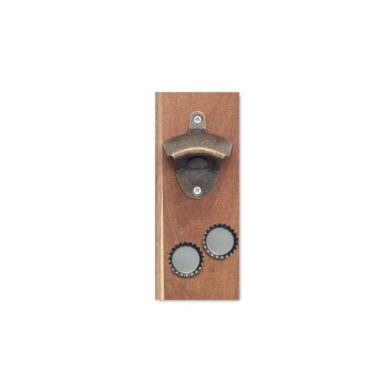 Décapsuleur mural OPEN IT en bois d'acacia
