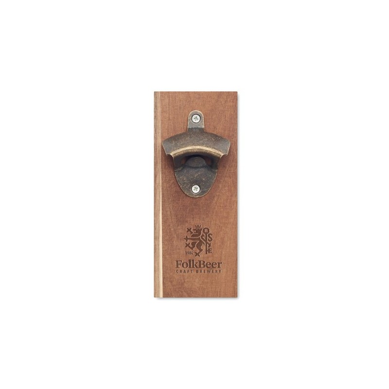 Décapsuleur mural OPEN IT en bois d'acacia