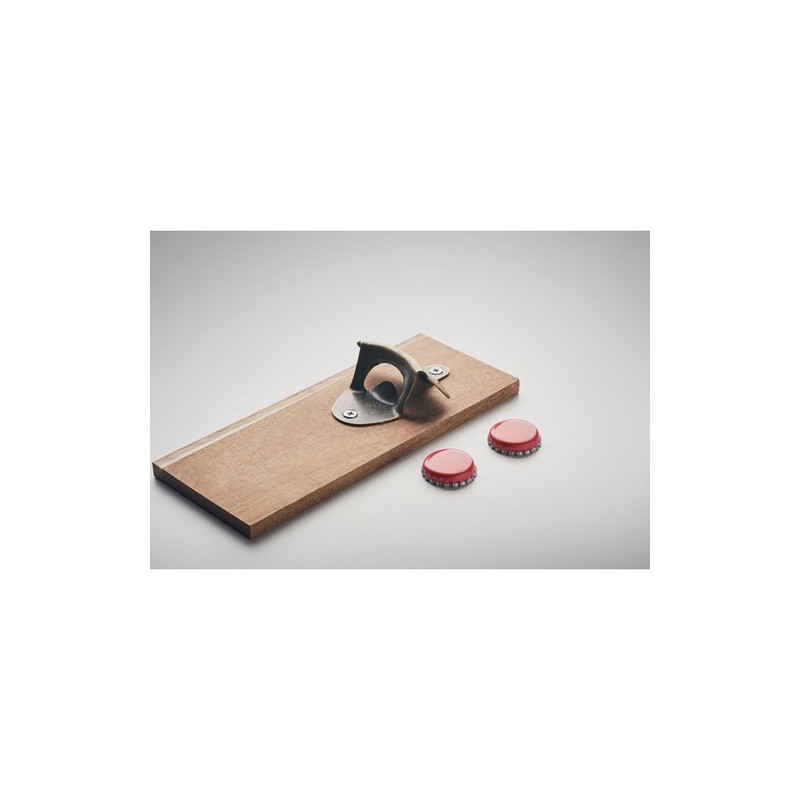 Décapsuleur mural OPEN IT en bois d'acacia