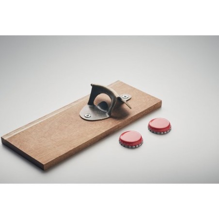 Décapsuleur mural OPEN IT en bois d'acacia