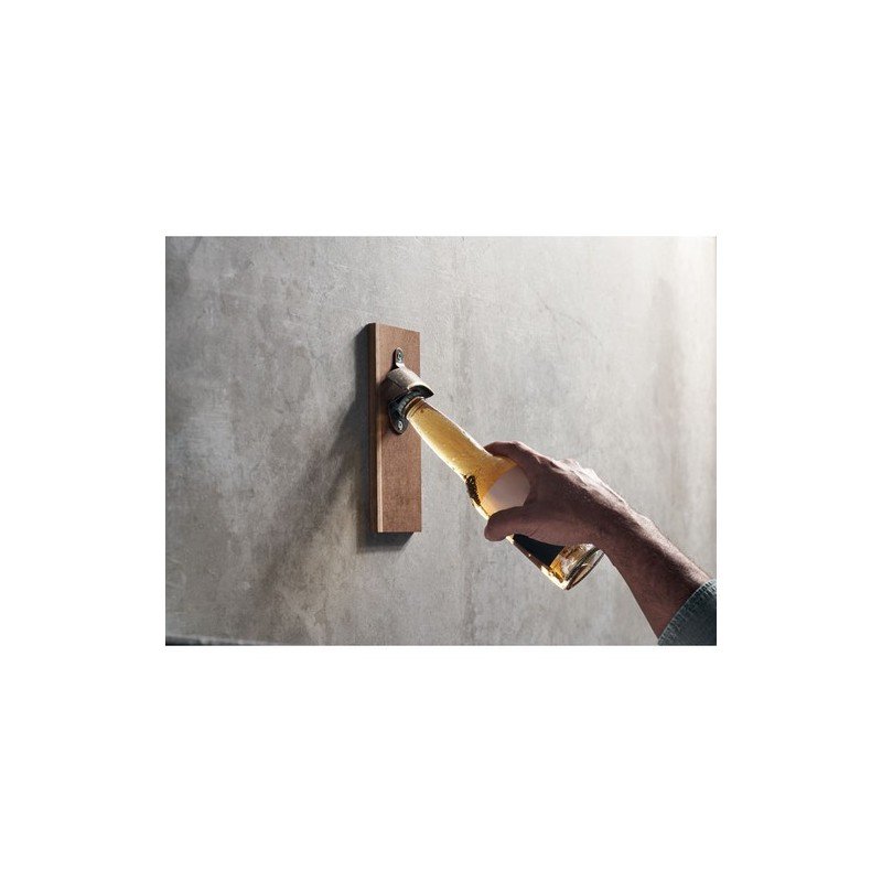 Décapsuleur mural OPEN IT en bois d'acacia