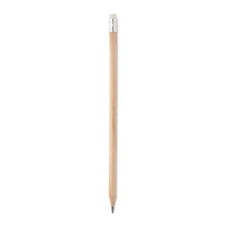 Crayon à papier personnalisé avec gomme - STOMP SHARP Matières : bois Couleurs : bois