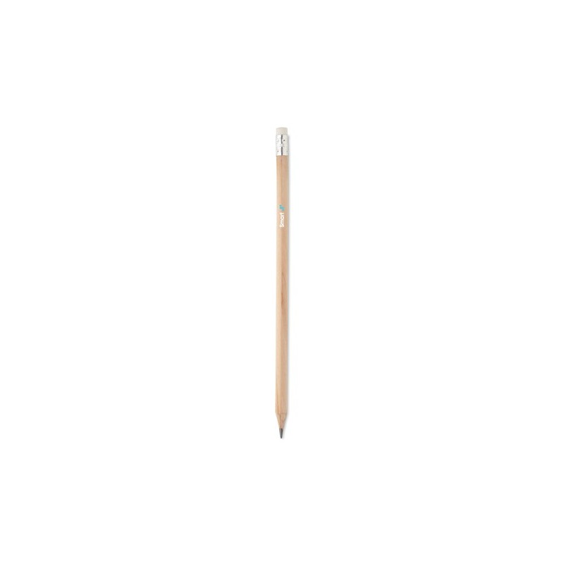 Crayon à papier personnalisé avec gomme - STOMP SHARP Matières : bois Couleurs : bois personnalisable avec votre logo