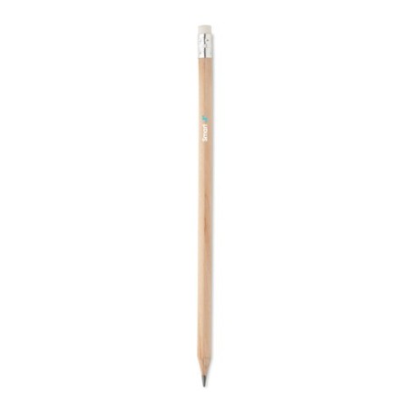 Crayon à papier personnalisé avec gomme - STOMP SHARP Matières : bois Couleurs : bois personnalisable avec votre logo