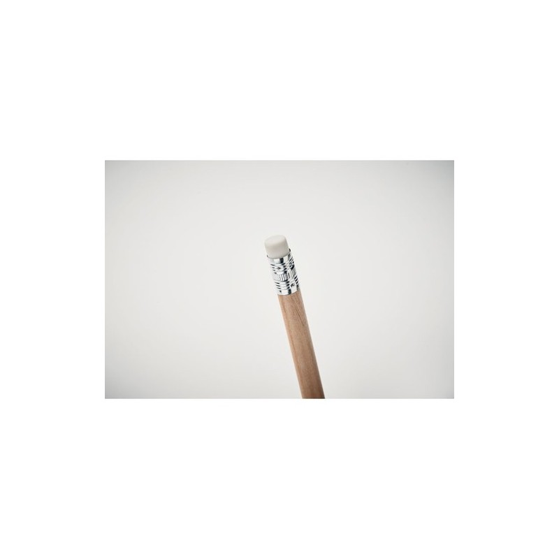 Crayon à papier personnalisé avec gomme - STOMP SHARP Matières : bois Couleurs : bois cadeau entreprise pas cher