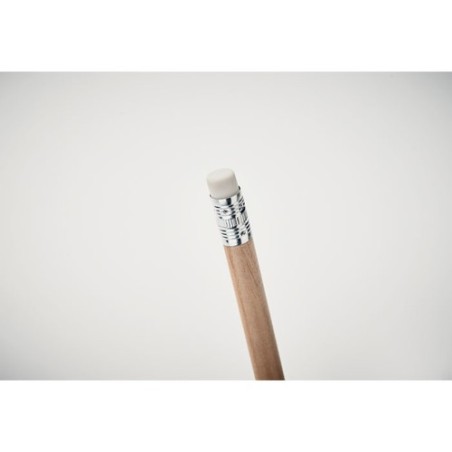 Crayon à papier personnalisé avec gomme - STOMP SHARP Matières : bois Couleurs : bois cadeau entreprise pas cher