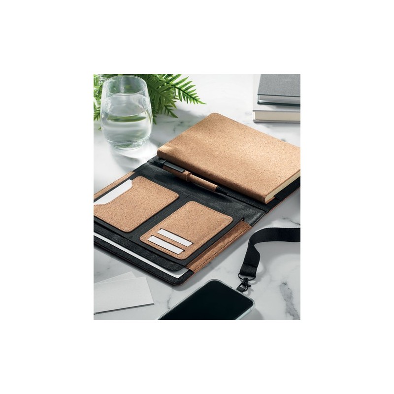 Conférencier A5 Éco-responsable en Liège - ORIGIN Pratique et Personnalisé Matières : liège Couleurs : beige marquage laser ultr