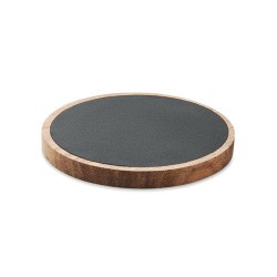 Chargeur sans fil  15W en acacia - ACAWAI Matières : bois Couleurs : noir cadeau entreprise pas cher