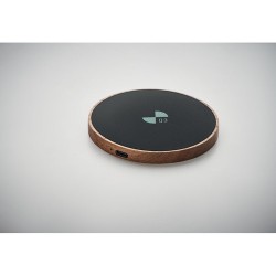 Chargeur sans fil  15W en acacia - ACAWAI Matières : bois Couleurs : noir goodies publicitaire événementiel