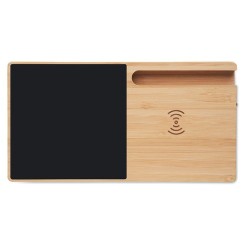 Chargeur sans fil pratique et personnalisé chauffe-mug - SIBIT Matières : bambou Couleurs : bois goodies publicitaire événementi