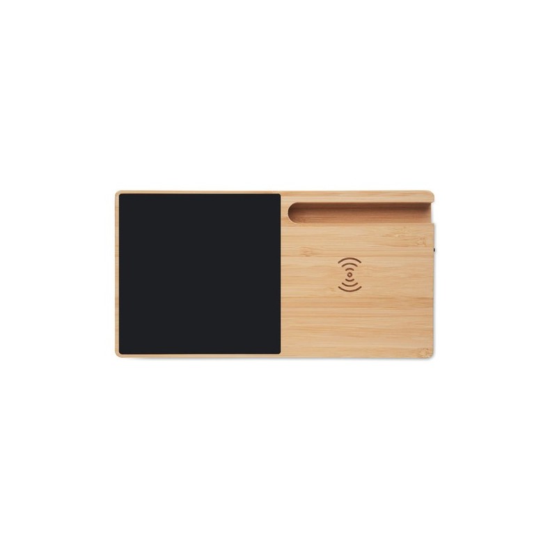 Chargeur sans fil pratique et personnalisé chauffe-mug - SIBIT Matières : bambou Couleurs : bois goodies publicitaire événementi