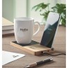 Chargeur sans fil pratique et personnalisé chauffe-mug - SIBIT Matières : bambou Couleurs : bois marquage laser ultra précis