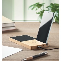 Chargeur sans fil pratique et personnalisé chauffe-mug - SIBIT Matières : bambou Couleurs : bois livraison express 24h 48h