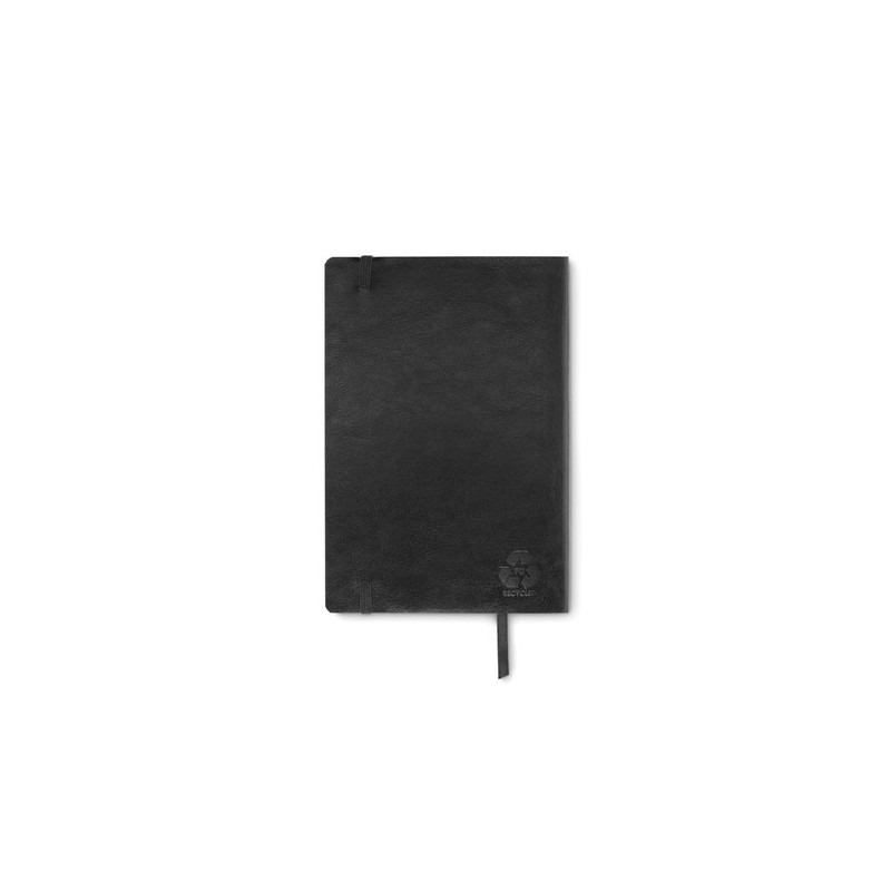 Carnet A5 personnalisé en PU recyclé - BRETA, idéal pour votre bureau pas cher Couleurs : noir Matières : PU recyclé marquage la