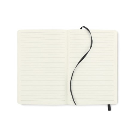 Carnet A5 personnalisé en PU recyclé - BRETA, idéal pour votre bureau pas cher Couleurs : noir Matières : PU recyclé objet publi