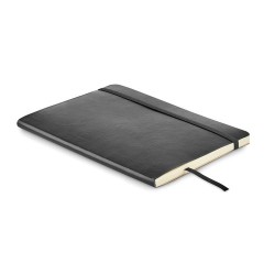 Carnet A5 personnalisé en PU recyclé - BRETA, idéal pour votre bureau pas cher Couleurs : noir Matières : PU recyclé cadeau affa