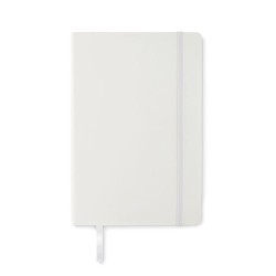 Carnet A5 personnalisé en PU recyclé - BRETA, idéal pour votre bureau pas cher Couleurs : blanc Matières : PU recyclé goodies en