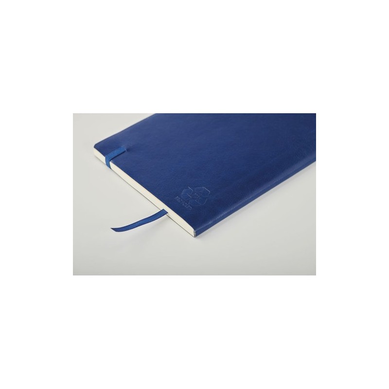 Carnet A5 personnalisé en PU recyclé - BRETA, idéal pour votre bureau pas cher Couleurs : bleu Matières : PU recyclé personnalis