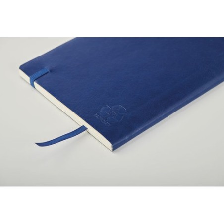 Carnet A5 personnalisé en PU recyclé - BRETA, idéal pour votre bureau pas cher Couleurs : bleu Matières : PU recyclé personnalis