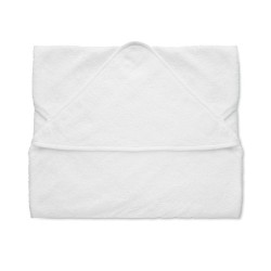 Cape de bain personnalisée en coton - HUGME Matières : coton Couleurs : blanc
