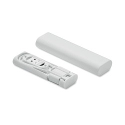Câbles de charge personnalisés 9 en 1 - SUPABLE Matières : ABS Couleurs : blanc