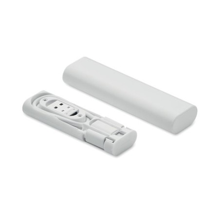 Câbles de charge personnalisés 9 en 1 - SUPABLE Matières : ABS Couleurs : blanc