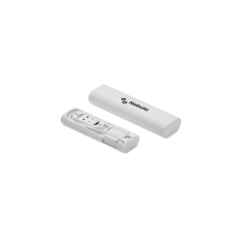 Câbles de charge personnalisés 9 en 1 - SUPABLE Matières : ABS Couleurs : blanc marquage laser ultra précis