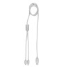 Câble de Charge Long Personnalisé 2 en 1 - CABLONG Matières : aluminium Couleurs : argenté