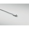 Câble de Charge Long Personnalisé 2 en 1 - CABLONG Matières : aluminium Couleurs : argenté personnalisable avec votre logo