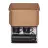 Set Pratique de Bouteille Isotherme Personnalisée et 2 Gobelets SHARM Matières : acier inoxydable Couleurs : noir cadeau collabo