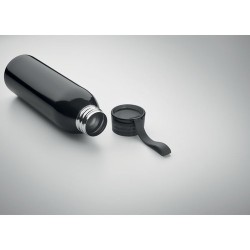 Bouteille en acier inox personnalisée 650ml - BIRA, cadeau d'entreprise Matières : acier inoxydable Couleurs : noir impression h