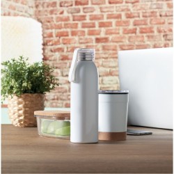 Bouteille en acier inox personnalisée 650ml - BIRA, cadeau d'entreprise Matières : acier inoxydable Couleurs : blanc livraison e