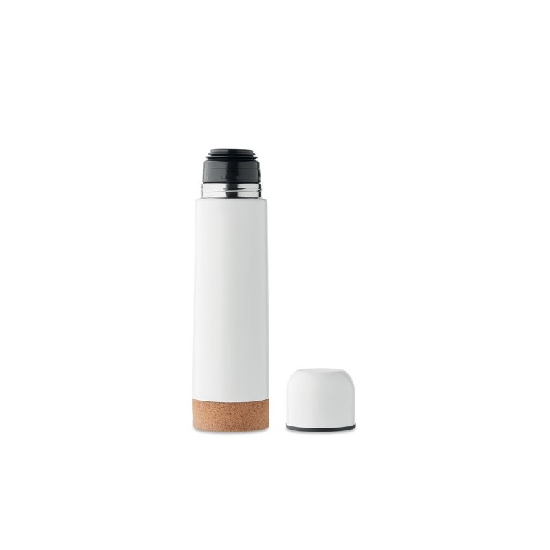 Bouteille isotherme  personnalisée 500ml AVENTUR Couleurs : blanc Matières : acier inoxydable recyclé impression haute définitio