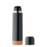 Bouteille isotherme  personnalisée 500ml AVENTUR Couleurs : noir Matières : acier inoxydable recyclé marquage laser ultra précis