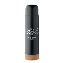 Bouteille isotherme  personnalisée 500ml AVENTUR Couleurs : noir Matières : acier inoxydable recyclé objet promotionnel éco-resp