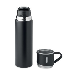 Bouteille Isotherme Personnalisée 420 ml TONIA Matières : acier inoxydable Couleurs : noir cadeau collaborateur premium