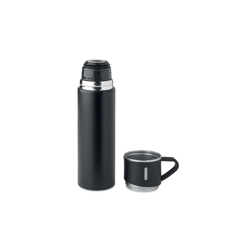 Bouteille Isotherme Personnalisée 420 ml TONIA Matières : acier inoxydable Couleurs : noir cadeau collaborateur premium