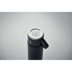 Bouteille Isotherme Personnalisée 420 ml TONIA Matières : acier inoxydable Couleurs : noir goodies personnalisé en stock