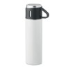 Bouteille Isotherme Personnalisée 420 ml TONIA Matières : acier inoxydable Couleurs : blanc cadeau entreprise pas cher