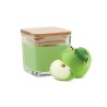 Bougie parfumée carrée 50gr personnalisée idéale pour décorer PILA Matières : verre Couleurs : vert citron objet promotionnel éc
