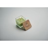 Bougie parfumée carrée 50gr personnalisée idéale pour décorer PILA Matières : verre Couleurs : vert citron cadeau affaires éléga