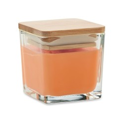 Bougie parfumée carrée 50gr personnalisée idéale pour décorer PILA Matières : verre Couleurs : vert citron 2