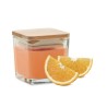Bougie parfumée carrée 50gr personnalisée idéale pour décorer PILA Matières : verre Couleurs : orange livraison express 24h 48h