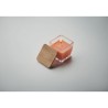 Bougie parfumée carrée 50gr personnalisée idéale pour décorer PILA Matières : verre Couleurs : orange impression logo haute qual