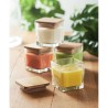 Bougie parfumée carrée 50gr personnalisée idéale pour décorer PILA Matières : verre Couleurs : jaune goodies personnalisé en sto