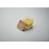 Bougie parfumée carrée 50gr personnalisée idéale pour décorer PILA Matières : verre Couleurs : jaune personnalisation sur mesure