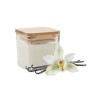 Bougie parfumée carrée 50gr personnalisée idéale pour décorer PILA Matières : verre Couleurs : blanc personnalisable avec votre 