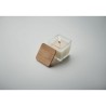 Bougie parfumée carrée 50gr personnalisée idéale pour décorer PILA Matières : verre Couleurs : blanc cadeau client original