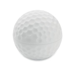 Baume à lèvres personnalisé SPF10 vanille  balle de golf Matières : ABS Couleurs : blanc goodies publicitaire événementiel