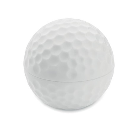 Baume à lèvres personnalisé SPF10 vanille  balle de golf Matières : ABS Couleurs : blanc goodies publicitaire événementiel